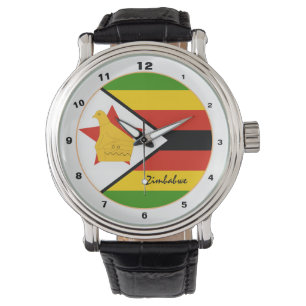 Zimbabwe Flag watch, Zimbabwe fashion /design Watch