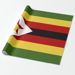 Zimbabwe flag wrapping paper