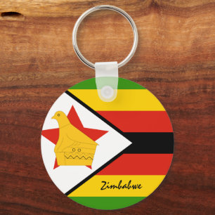 Zimbabwe Flag & Zimbabwe holiday, patriots /sports Key Ring