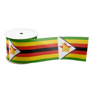 Zimbabwe Flag & Zimbabwe travel, holiday/sports Satin Ribbon