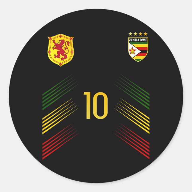 Zimbabwe Flag Zimbabwean Pride Lovers Classic Round Sticker (Front)