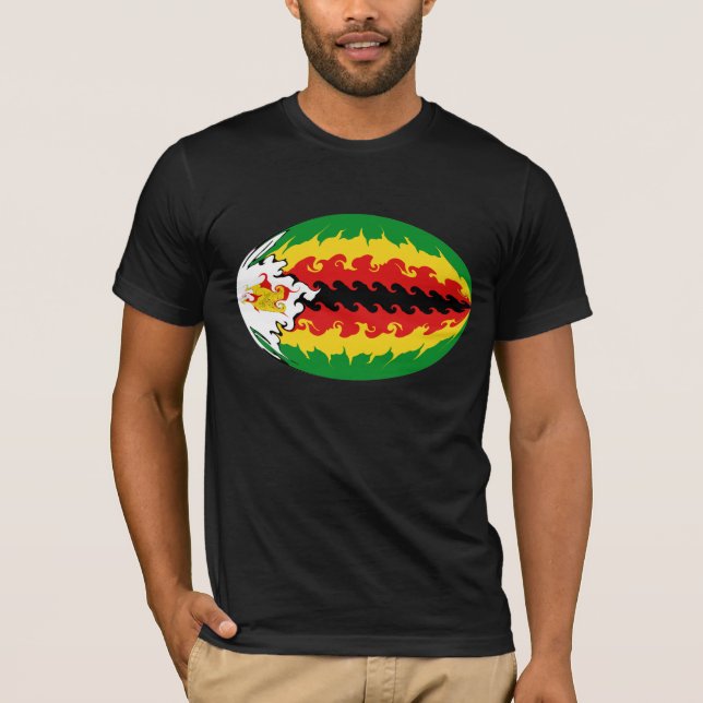 Zimbabwe Gnarly Flag T-Shirt (Front)
