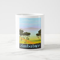 Zimbabwe landscape travel poster