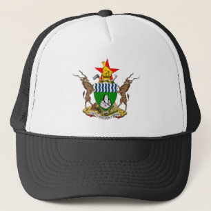 Zimbabwe Official Coat Of Arms Heraldry Symbol Trucker Hat