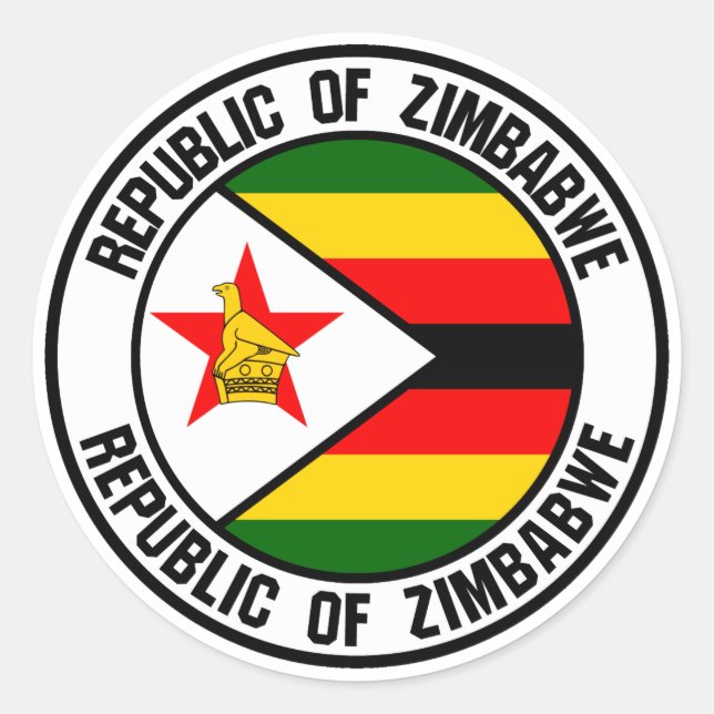 Zimbabwe Round Emblem Classic Round Sticker (Front)