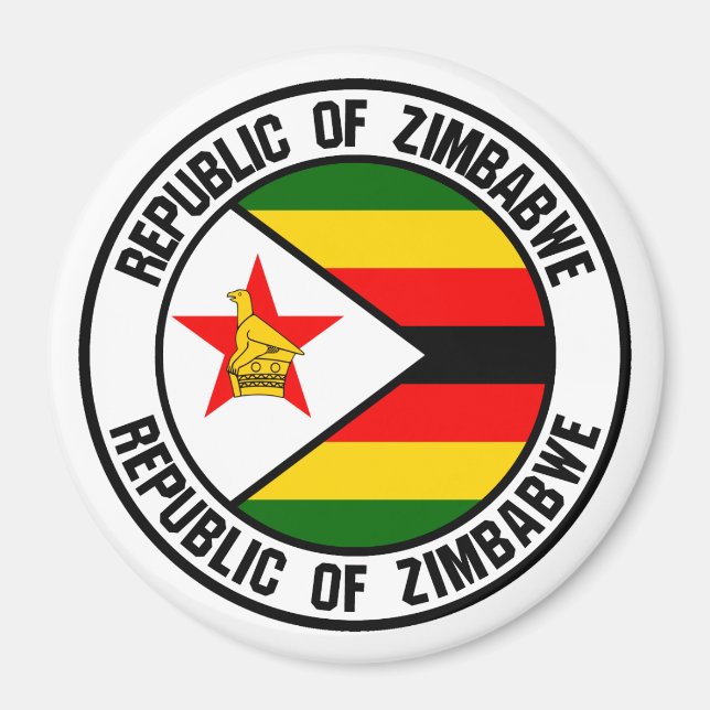 Zimbabwe Round Emblem Magnet (Front)