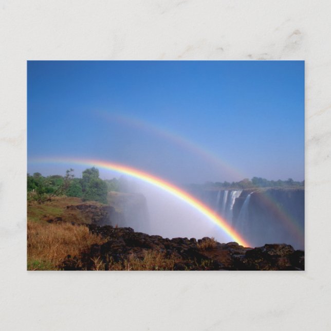 Zimbabwe, Victoria Falls National Park. Double Postcard (Front)