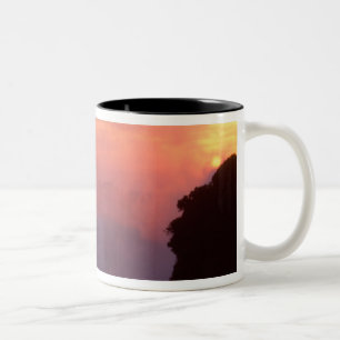 Zimbabwe, Victoria Falls National Park. Misty Two-Tone Coffee Mug