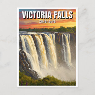 Zimbabwe Victoria Falls Travel Postcard