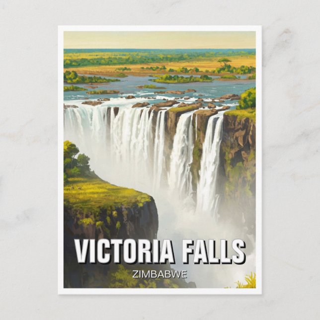 Zimbabwe Victoria Falls Travel Postcard (Front)