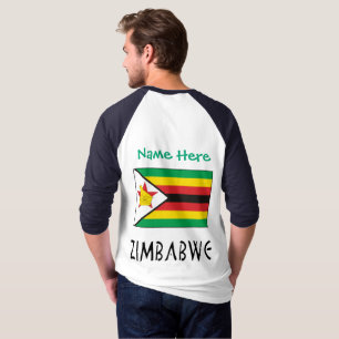 Zimbabwe Zimbabwe Flag Green Personalized Men's T-Shirt