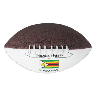 Zimbabwe Zimbabwean Flag Black Personalised Name Football