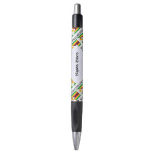 Zimbabwe Zimbabwean Flag Tiled Black Personalised