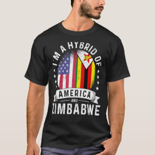 Zimbabwean American Patriot Grown Flag Humor T-Shirt