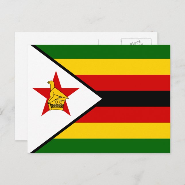 Zimbabwean Flag, Flag of Zimbabwe Postcard (Front/Back)
