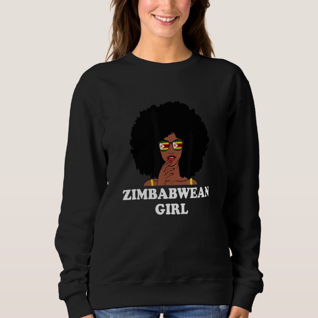 Zimbabwean Girl Zimbabwe Sweatshirt (Front)
