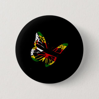 Zimbabwean Roots Butterfly Zimbabwe Flag Zimbabwea 6 Cm Round Badge