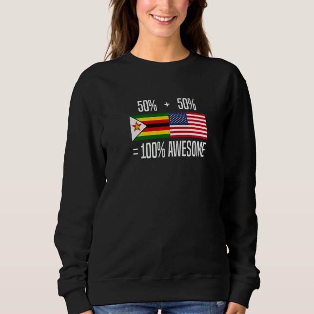 Zimbabwean Roots Zimbabwe Zimbabwean American Sweatshirt (Front)