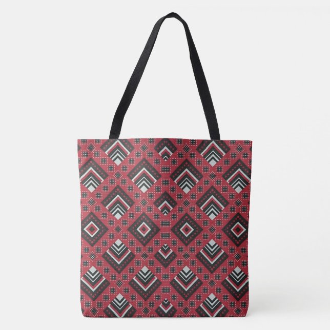 Zimbabwean Traditional Jira reRetso African Print  Tote Bag (Front)