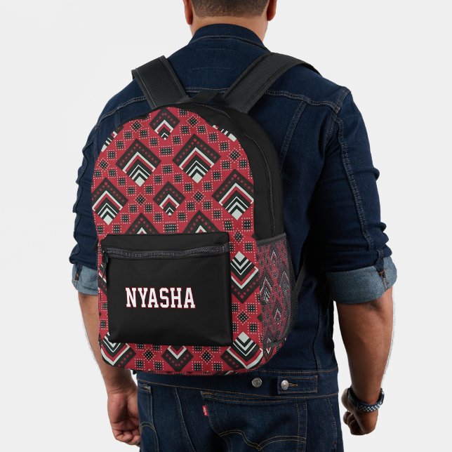 Zimbabwean Traditional Jira reRetso African  Printed Backpack (Zimbabwean Traditional Jira reRetso African Printed Backpack)