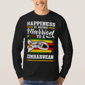 Zimbabwean Zimbabwe Flag Married To A Zimbabwean T-Shirt