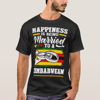 Zimbabwean Zimbabwe Flag Married To A Zimbabwean T-Shirt