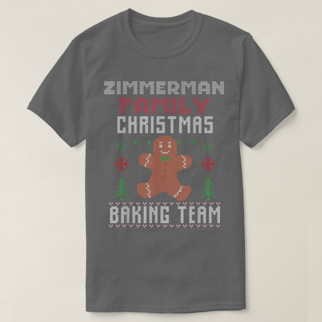 Zimmerman Family Christmas Baking Team Matching gi T-Shirt (Design Front)