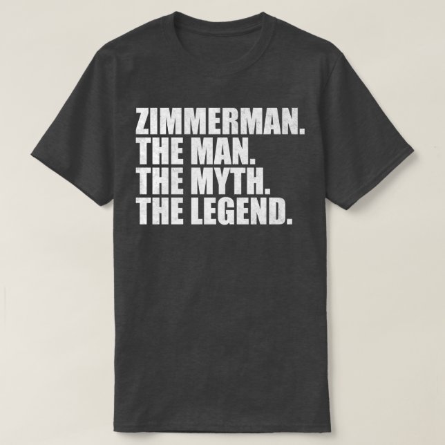ZimmermanZimmerman Family name Zimmerman last Name T-Shirt (Design Front)