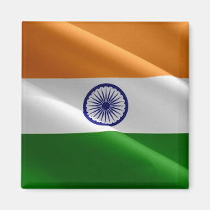 zIN002 Indian waving FLAG India, Fridge Magnet
