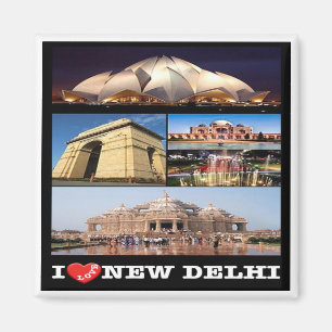 zIN005 i love NEW DELHI, India, Asia, Fridge Magnet