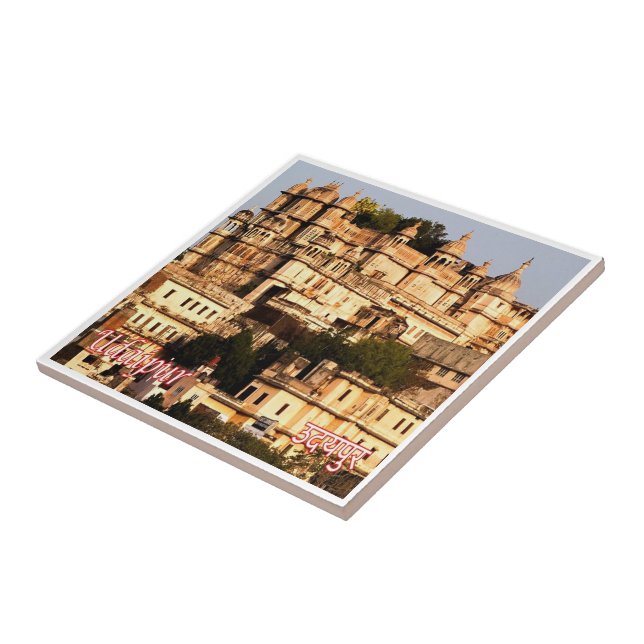 zIN016 UDAIPUR City Palace, India, Asia Tile (Side)