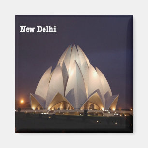 zIN023 LOTUS TEMPLE New Delhi, India, Fridge Magnet