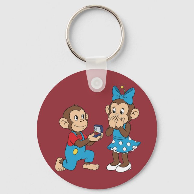 Zina and Mimo and the marriage proposal Key Ring (Front)