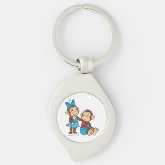 Zina and Mimo: Love and indifference Key Ring