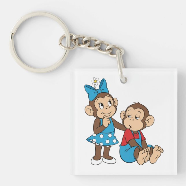 Zina and Mimo: Love and indifference Key Ring (Front)