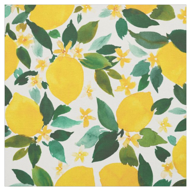 ZINGER Lemon Citrus Pattern Fabric (Swatch)