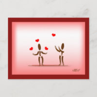 Zinglees~Floating on Love Postcard