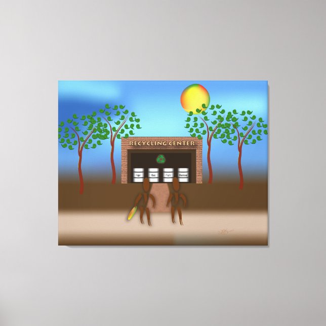 Zinglees ~ Recycling Canvas Print (Front)
