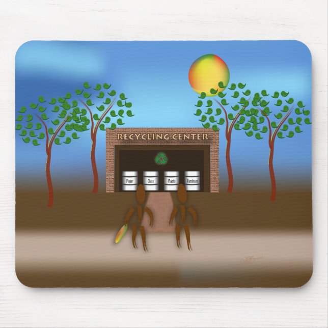 Zinglees ~ Recycling Mouse Pad (Front)