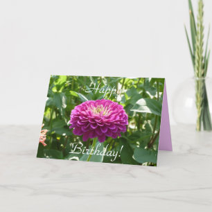 Zinnia Birthday Card