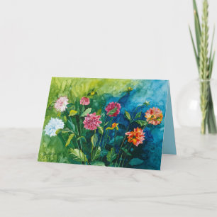 Zinnia Birthday Card
