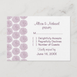 Zinnia Border Response Card, Purple