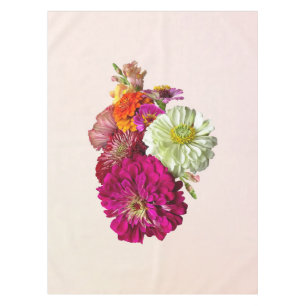 Zinnia Bouquet Mixed Colours Tablecloth