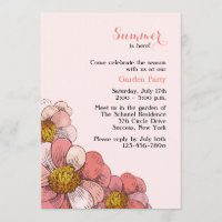Zinnia Cluster Invitation