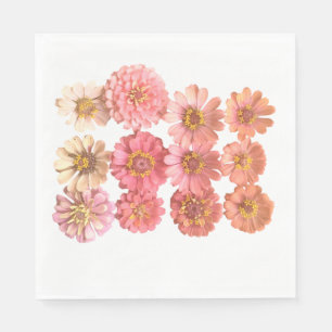Zinnia Collage Paper Napkin