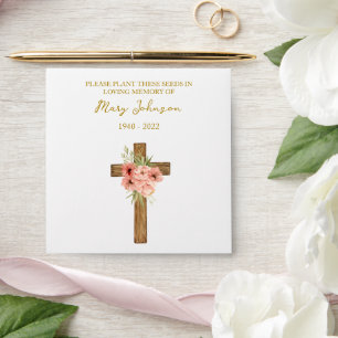 Zinnia Cross Seed Packet Funeral Envelope