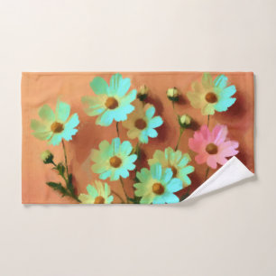 Zinnia Elegans Flowers Hand Towel