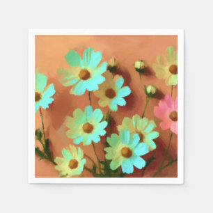 Zinnia Elegans Flowers Napkin