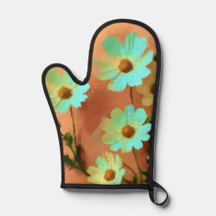 Zinnia Elegans Flowers Oven Mitt