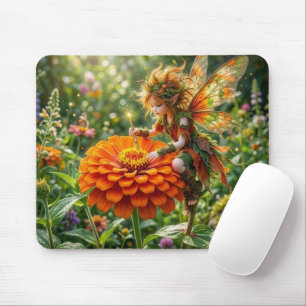 Zinnia Fairy Mouse Pad